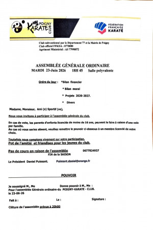 Assemblée Générale du club