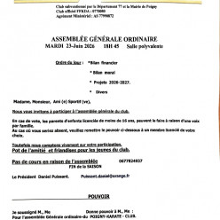 Assemblée Générale du club